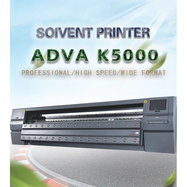 сольвентный принтер adva-- k5000 с головкой konica 512i