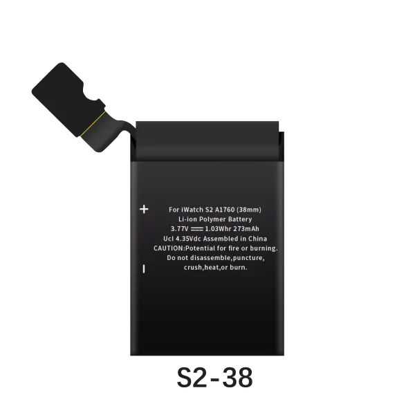 High quality OEM Apple watch battery S2 38mm A1760 Li-ion battery