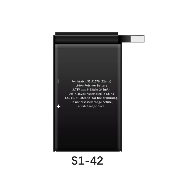 High quality OEM Apple watch battery S1 42mm A1579 Li-ion battery