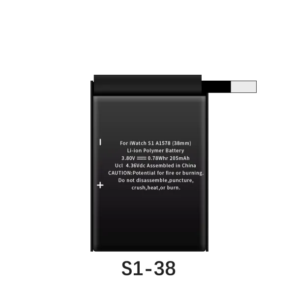 High quality OEM Apple watch battery S1 38mm A1578 Li-ion battery