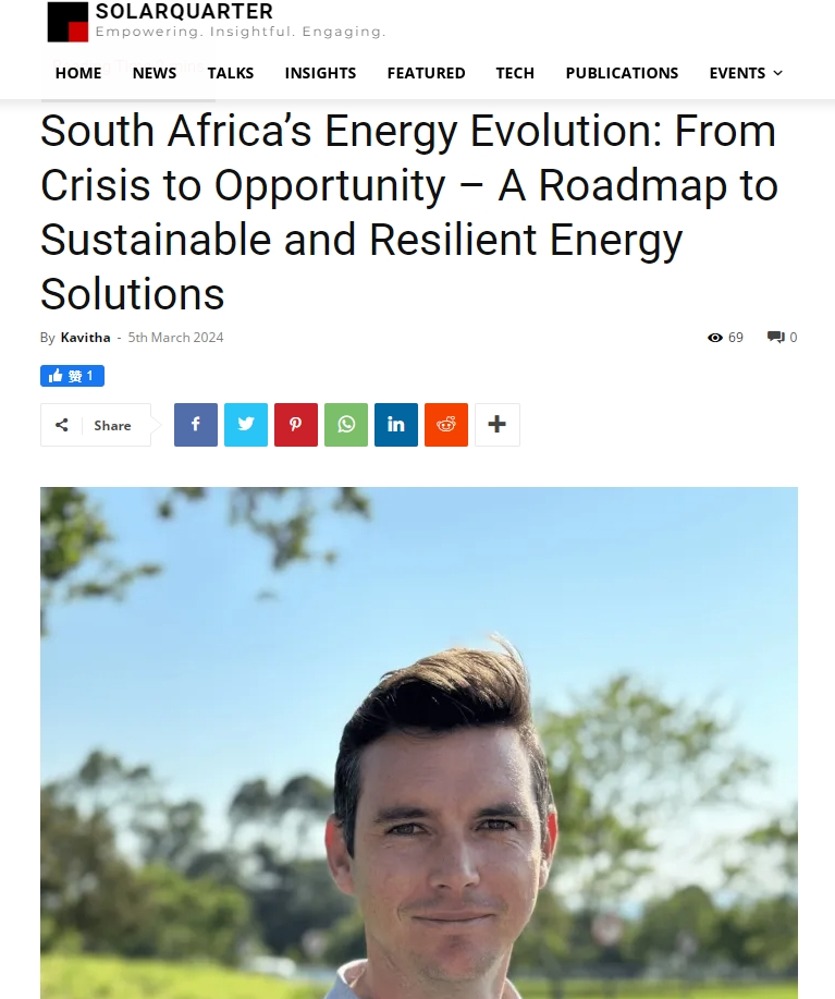 Roof solar panels provide opportunities for South Africa's development