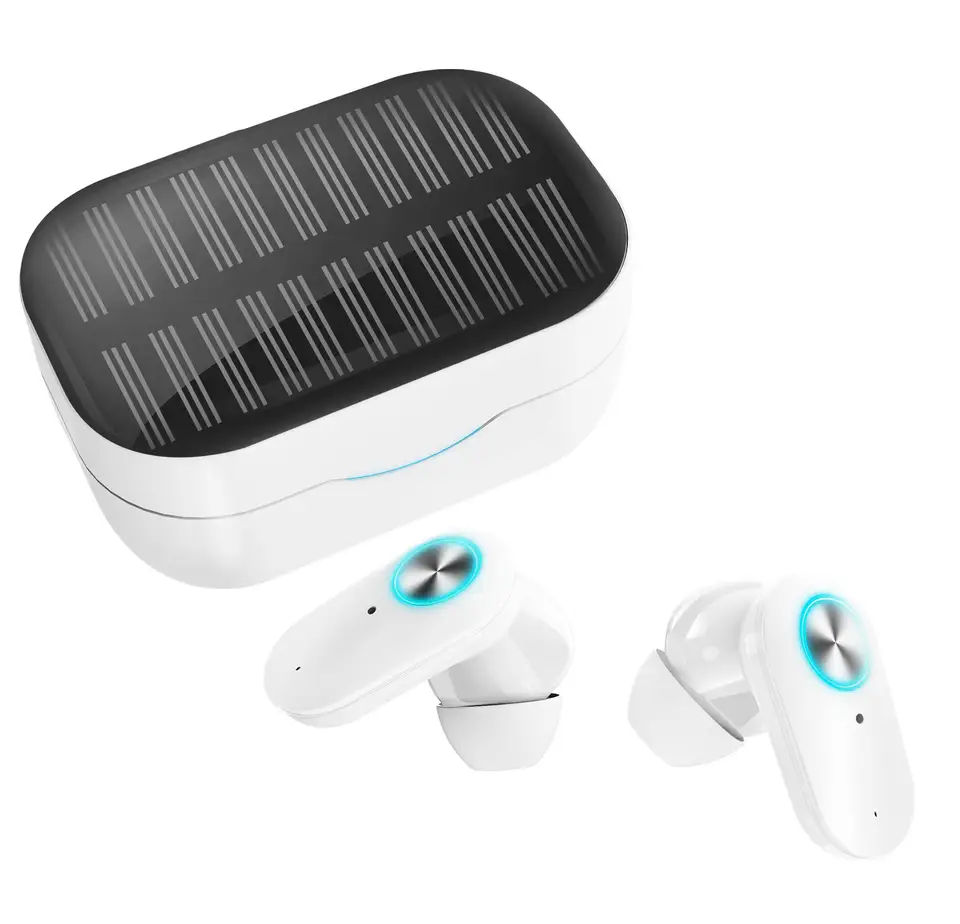 TWS Solar Charging Earbuds