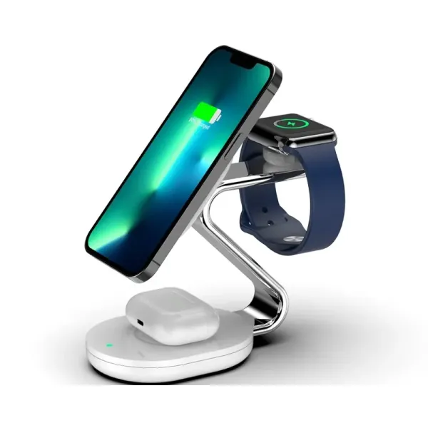 3 in 1 15w magnetic Wireless Charger Qi Wireless Charging Stand