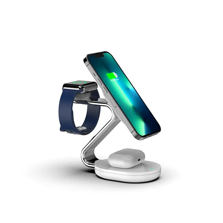 3 in 1 15w magnetic Wireless Charger Qi Wireless Charging Stand