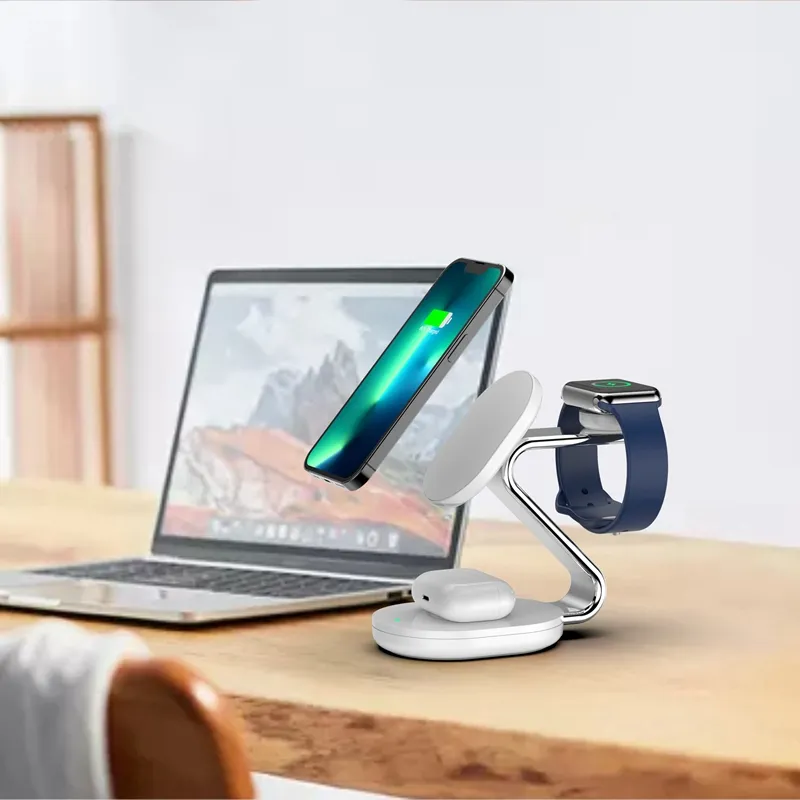 3 in 1 15w magnetic Wireless Charger Qi Wireless Charging Stand