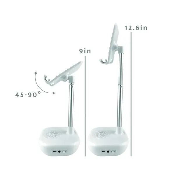Wireless Speaker with Adjustable Phone and Tablet Desk Stand Holder