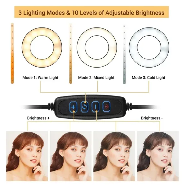 3.5 Inch Clip-On Mini USB Ring Light Fill-in Lamp