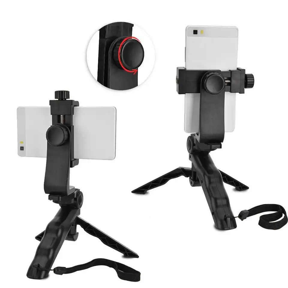 Smartphone Phone Holder Tripod Handheld Stabilizer Hand Grip Mount