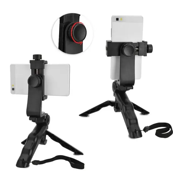 Smartphone Phone Holder Tripod Handheld Stabilizer Hand Grip Mount
