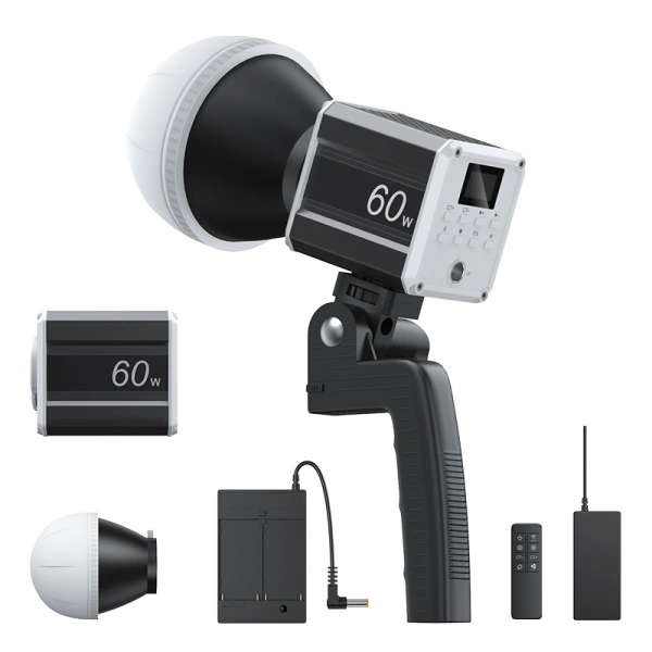 Battery Grip Handheld 60W COB Photography Light