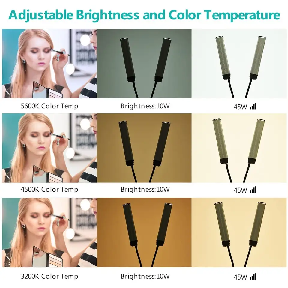 Dual arm eyelash extension beauty lash light lamp for salon Nail