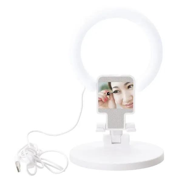 Folding Desktop LED Lamp Portable Mobile Phone Stand Beauty Ring Light