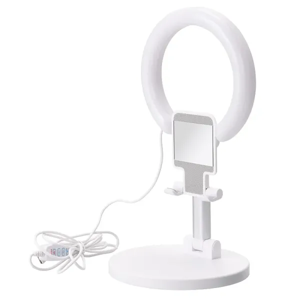 Folding Desktop LED Lamp Portable Mobile Phone Stand Beauty Ring Light