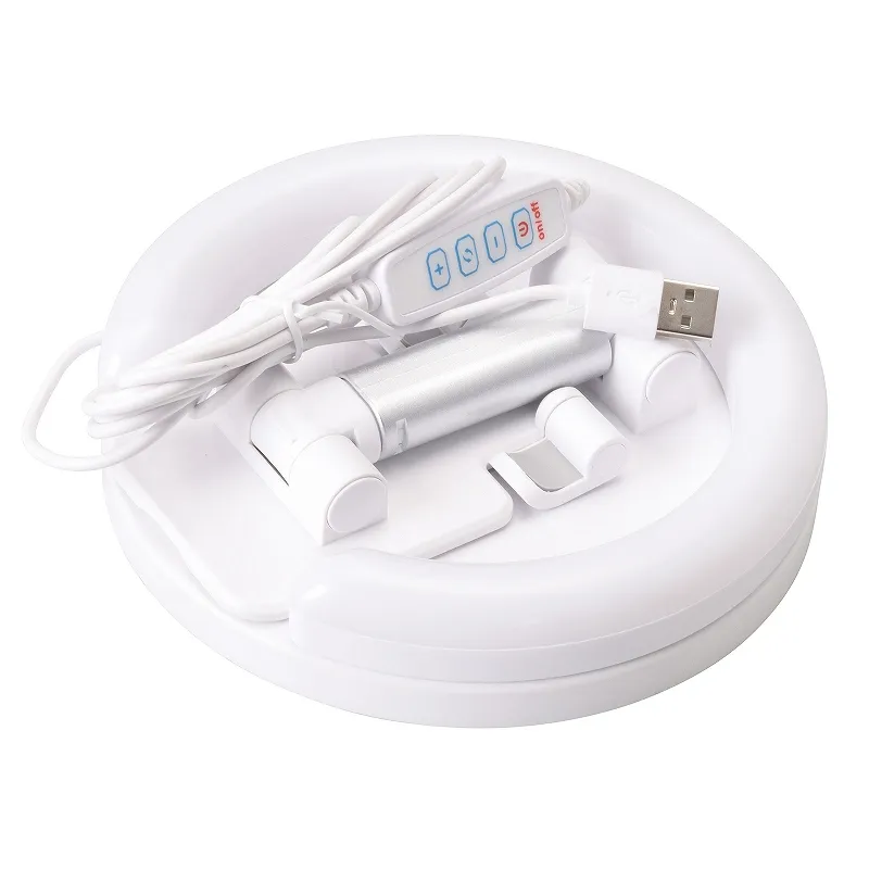 Folding Desktop LED Lamp Portable Mobile Phone Stand Beauty Ring Light