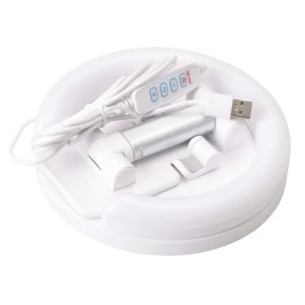 Folding Desktop LED Lamp Portable Mobile Phone Stand Beauty Ring Light