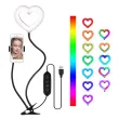 Clip On Desk Heart Shape 6inch SELFIE RGB RING LIGHT