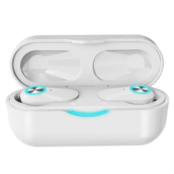 Solar Earbuds Bluetooth Headphones with Solar Panels and Charging Box
