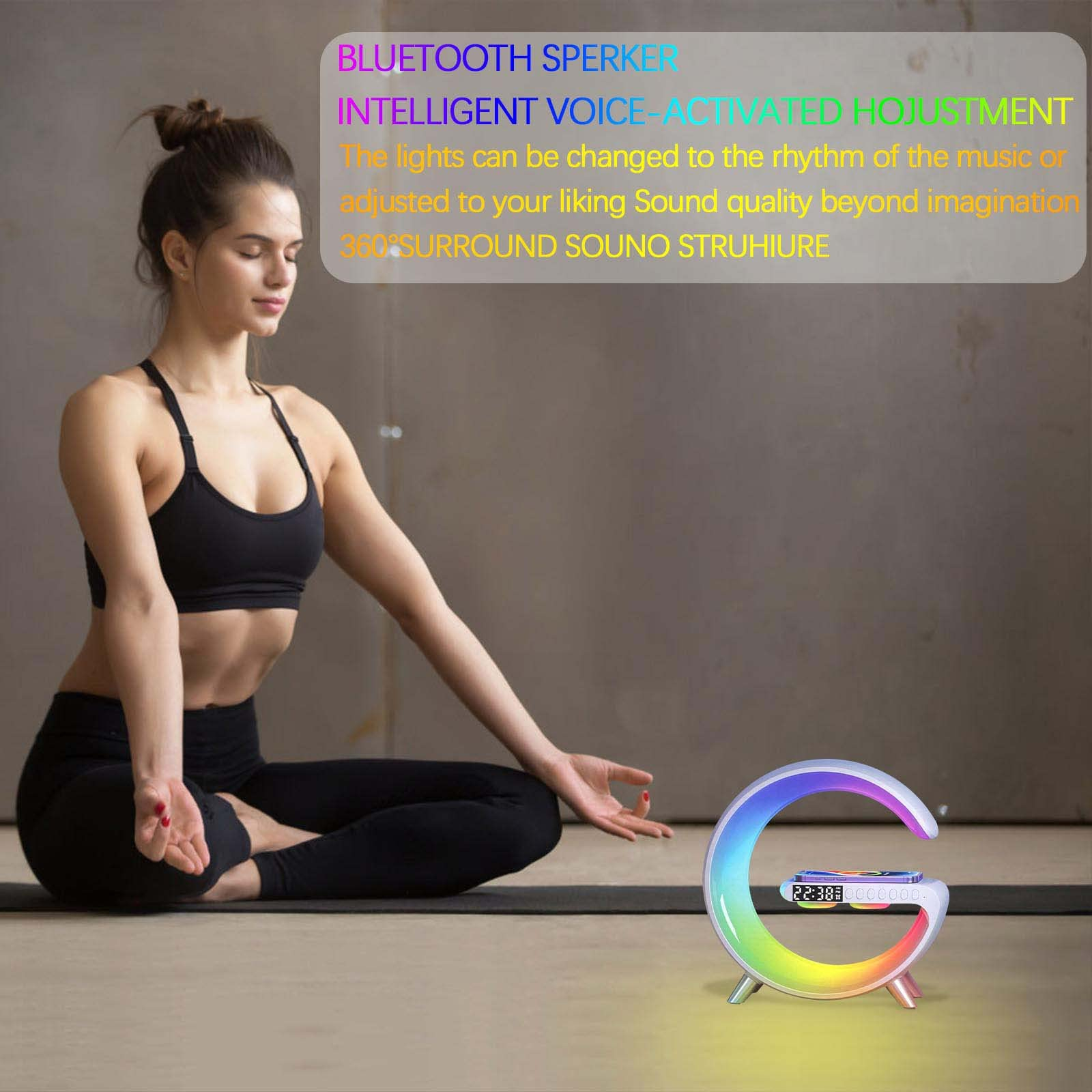 4 In 1 Wireless Charger Night Light Bluetooth Speaker 