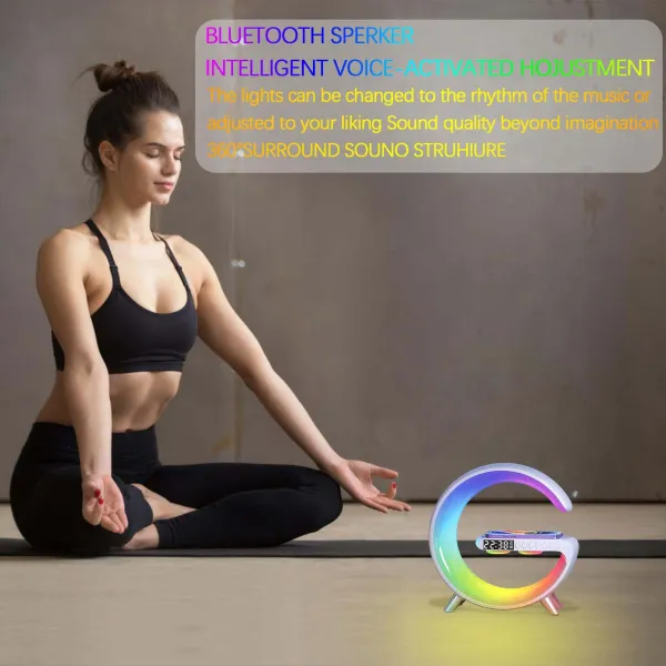 4 In 1 Wireless Charger Night Light Bluetooth Speaker 