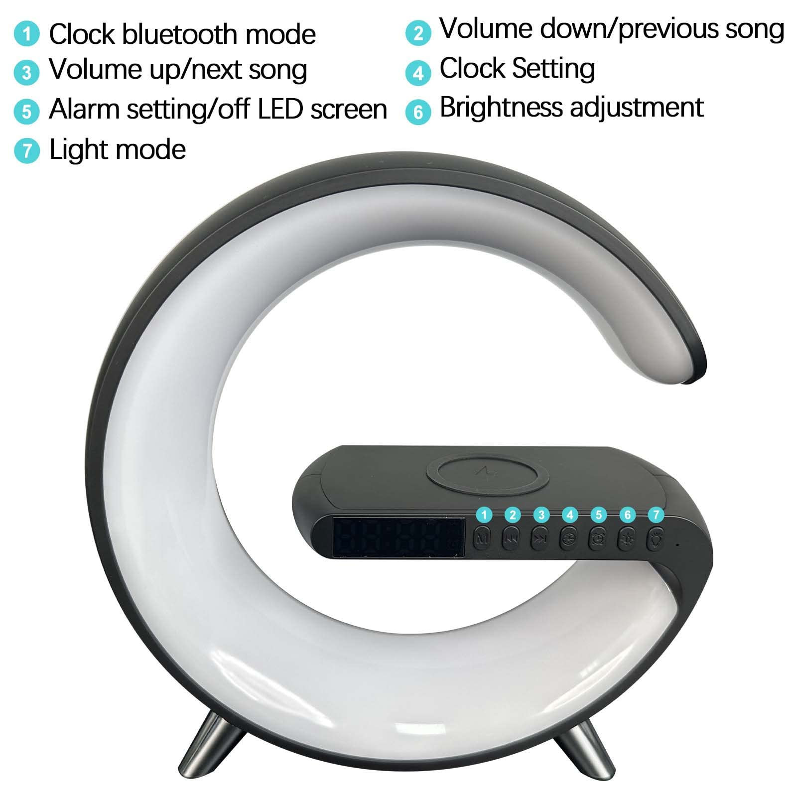 4 In 1 Wireless Charger Night Light Bluetooth Speaker 