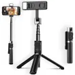 wireless selfie stick tripod stand with remote control Led fill light