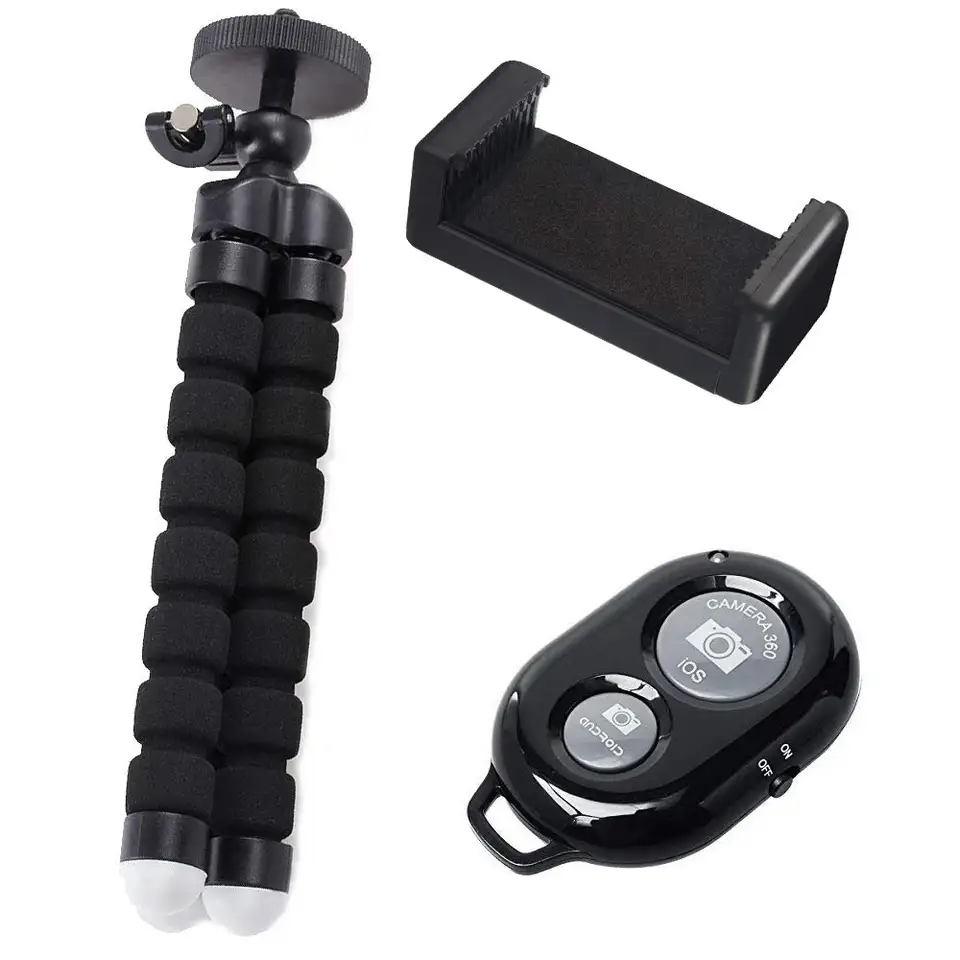Sponge Octopus Flexible Tripods Selfie Stick with Mobile Phone Holder 