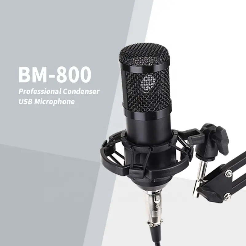  Vlogging Recording Condenser USB Microphone KIT
