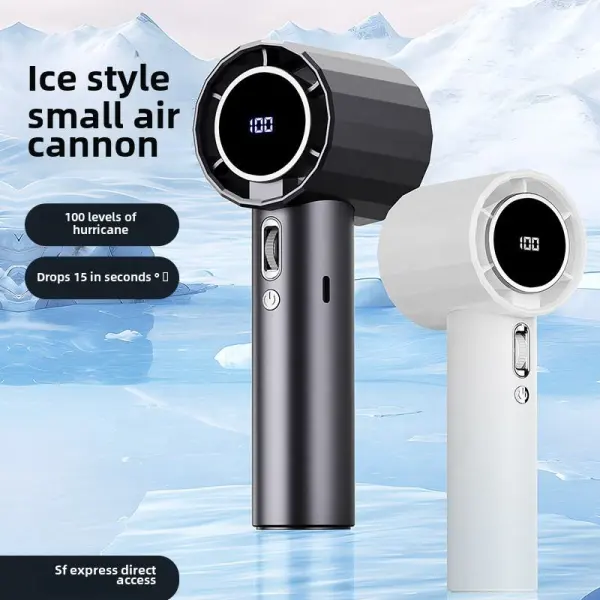 High Speed Handheld Fan with LED Digital Display