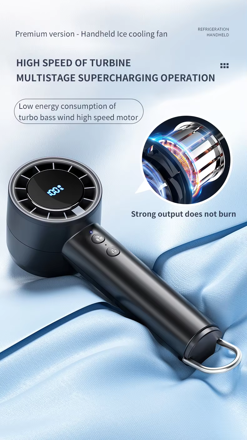 Digital Display Rechargeable Mini Electric Fan