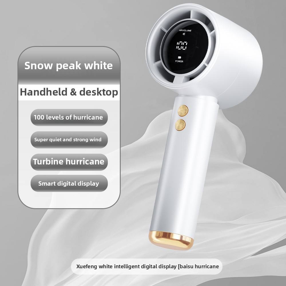 High Speed LED Digital Handheld Fan