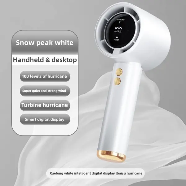 High Speed LED Digital Handheld Fan