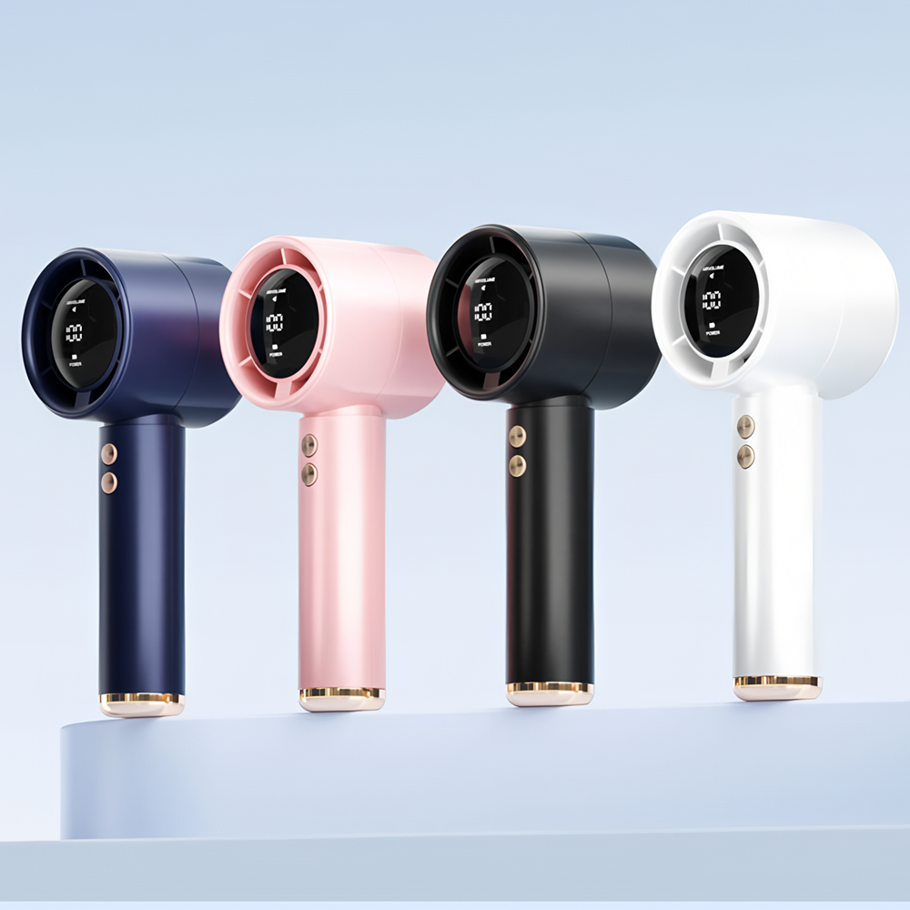 High Speed LED Digital Handheld Fan