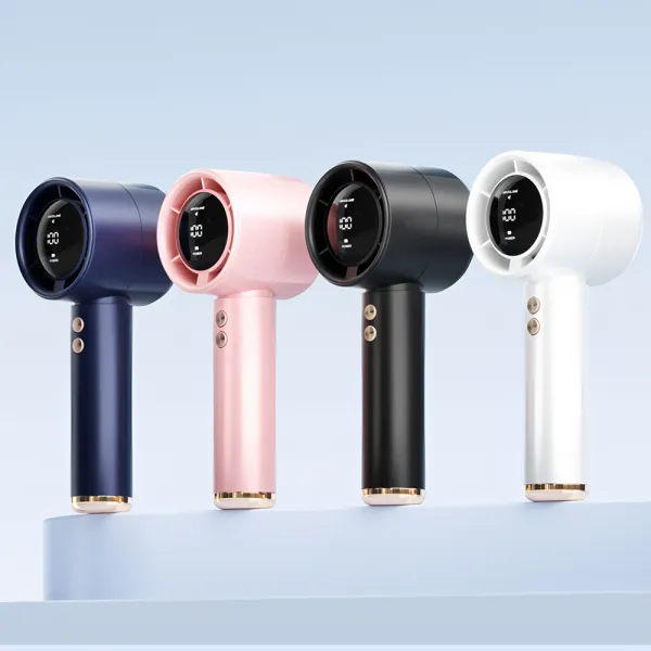 High Speed LED Digital Handheld Fan