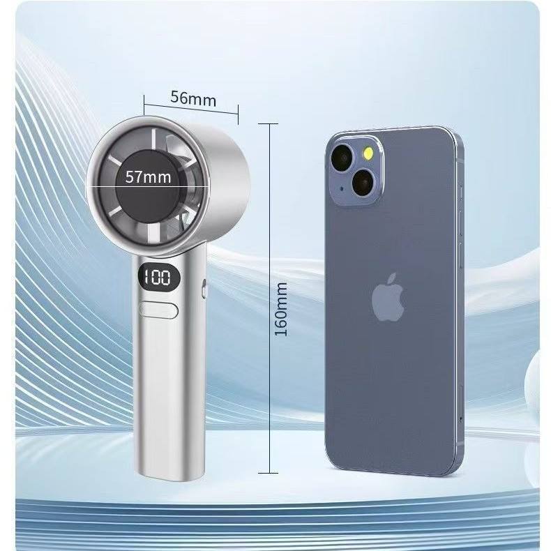 Wholesale in Stock Handy Mini LED Digital Turbo Handheld Fan