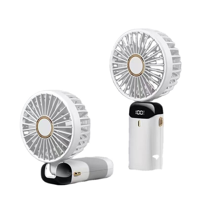Handheld Mini Fan,USB Rechargeable Fodable Personal Fans 400mAh, 90 Adjustable, 3 Speed Strong Wind, Portable Handheld Table Fan for Office School Outdoor Travel