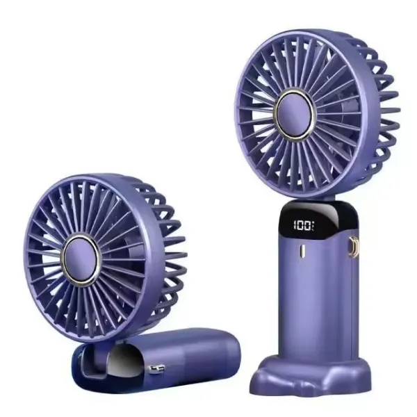 Handheld Mini Fan,USB Rechargeable Fodable Personal Fans 400mAh, 90 Adjustable, 3 Speed Strong Wind, Portable Handheld Table Fan for Office School Outdoor Travel