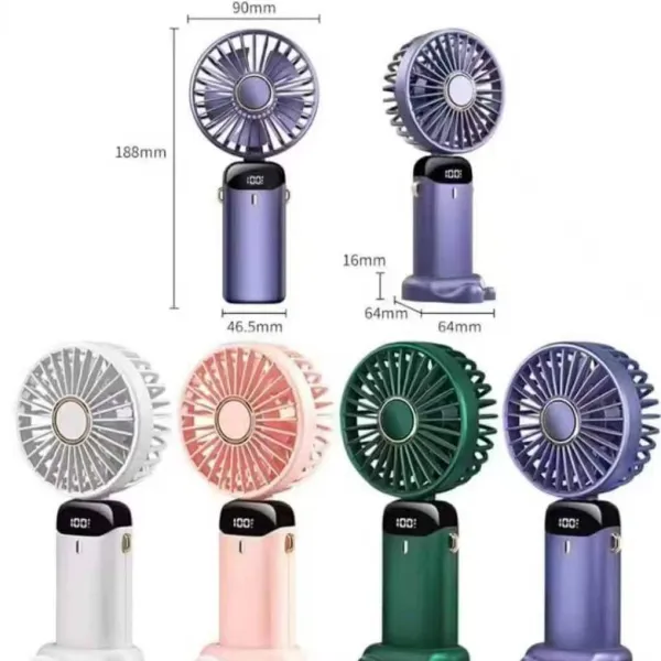 Handheld Mini Fan,USB Rechargeable Fodable Personal Fans 400mAh, 90 Adjustable, 3 Speed Strong Wind, Portable Handheld Table Fan for Office School Outdoor Travel