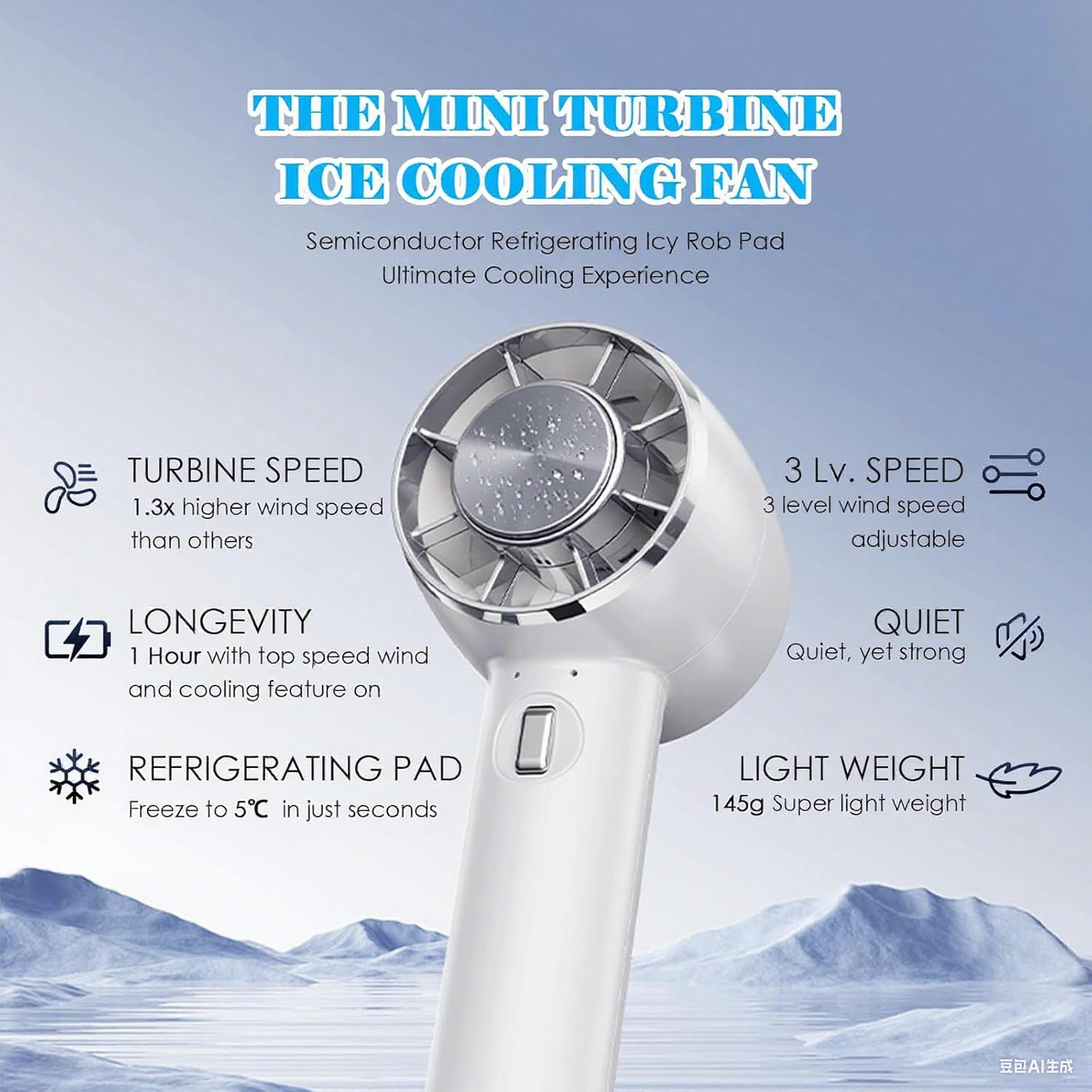 High Speed Refrigeration Ice Cooling Mini Fan