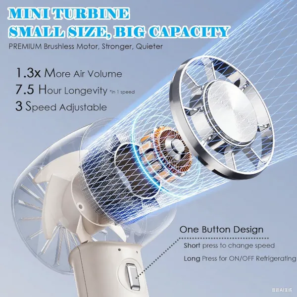 High Speed Refrigeration Ice Cooling Mini Fan