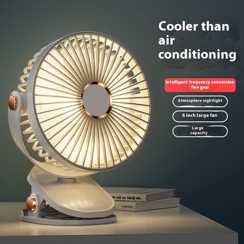 Rechargeable Table Fan Portable Mini Desk Clip-on Type Fan