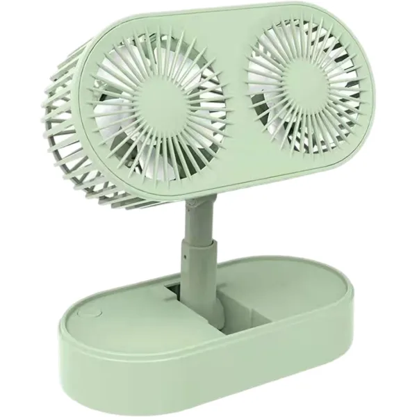 Desktop Small Personal Fan with 2 Rotatable Heads Desk Type Fan