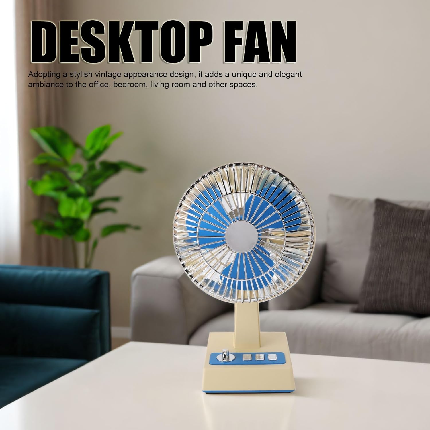 High Appearance Cooling Vintage Retro Style Desktop Fan for Home Office Desk Decor Gift