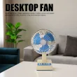 High Appearance Cooling Vintage Retro Style Desktop Fan for Home Office Desk Decor Gift