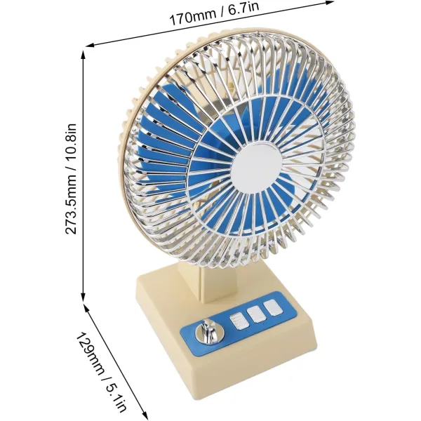 High Appearance Cooling Vintage Retro Style Desktop Fan for Home Office Desk Decor Gift