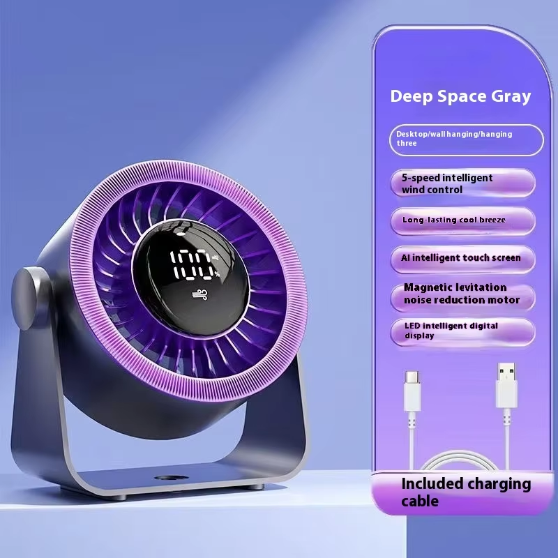 100 Speed Mini Portable Rechargeable Desktop Fan