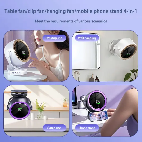 Portable Table Clip Powerful Small Turbo Fan