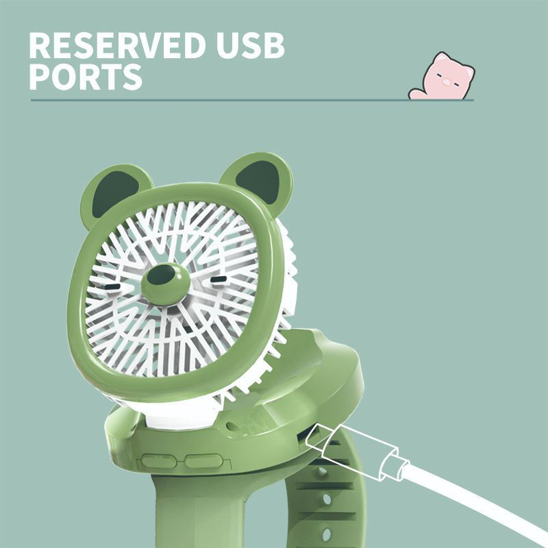 USB Charging Rechargeable 3 Gear Wrist Strap Handheld Fan