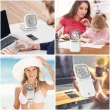 Portable Mini Handheld Fan Necklace Fan 3 Speeds Hanging Neck Cooling Fan