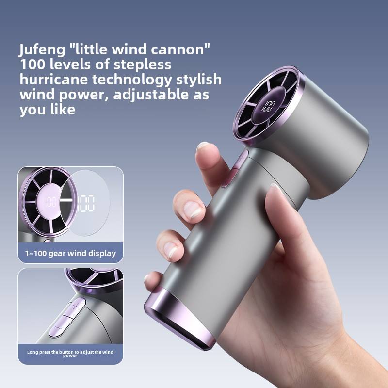 Wholesale in Stock Handy Mini LED Digital Turbo Handheld Fan