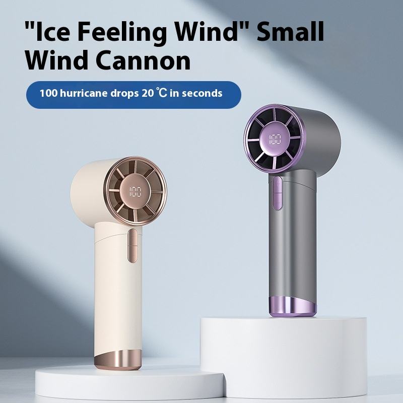 Wholesale in Stock Handy Mini LED Digital Turbo Handheld Fan